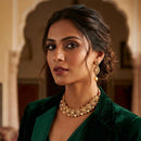 Darshana Jewels Designer Austrian Stone Pota Stone & Pearl Necklace Set for Women