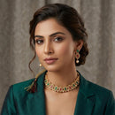 Darshana Jewels Designer Austrian Stone Pota Stone & Pearl Necklace Set for Women(Pack of 3)