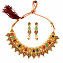 Darshana Jewels Designer Austrian Stone Pota Stone & Pearl Necklace Set for Women(Pack of 3)