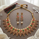 Darshana Jewels Traditional Pota Stone Austrian Stone & Pearl Necklace Set for Women (Pack of 3)