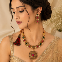 Urthn Beautiful Crystal & Austrian Stone Jewellery Set for Women Festive & Special Occasions(Pack of 3)