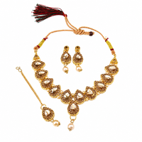 Urthn Beautiful Crystal & Austrian Stone Jewellery Set for Women Festive & Special Occasions(Pack of 3)