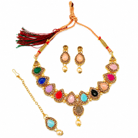Urthn Beautiful Crystal & Austrian Stone Jewellery Set for Women Festive & Special Occasions(Pack of 3)