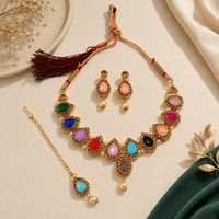 Urthn Beautiful Crystal & Austrian Stone Jewellery Set for Women Festive & Special Occasions