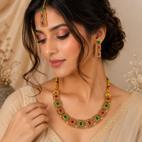 Urthn Beautiful Crystal & Austrian Stone Jewellery Set for Women Festive & Special Occasions(Pack of 3)