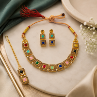 Urthn Beautiful Crystal & Austrian Stone Jewellery Set for Women Festive & Special Occasions