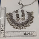Urthn Statement Oxidised Plated Elephant Choker Necklace Set