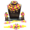 Kavya's Kreation Flower Necklace Set for Haldi Ceremony Combo Set
