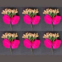 Kavya's Kreation Designer Floral Hair Brooch Combo