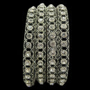 Amity Arts Oxidised Plated Austrian Stone Bangle (4 Piece)