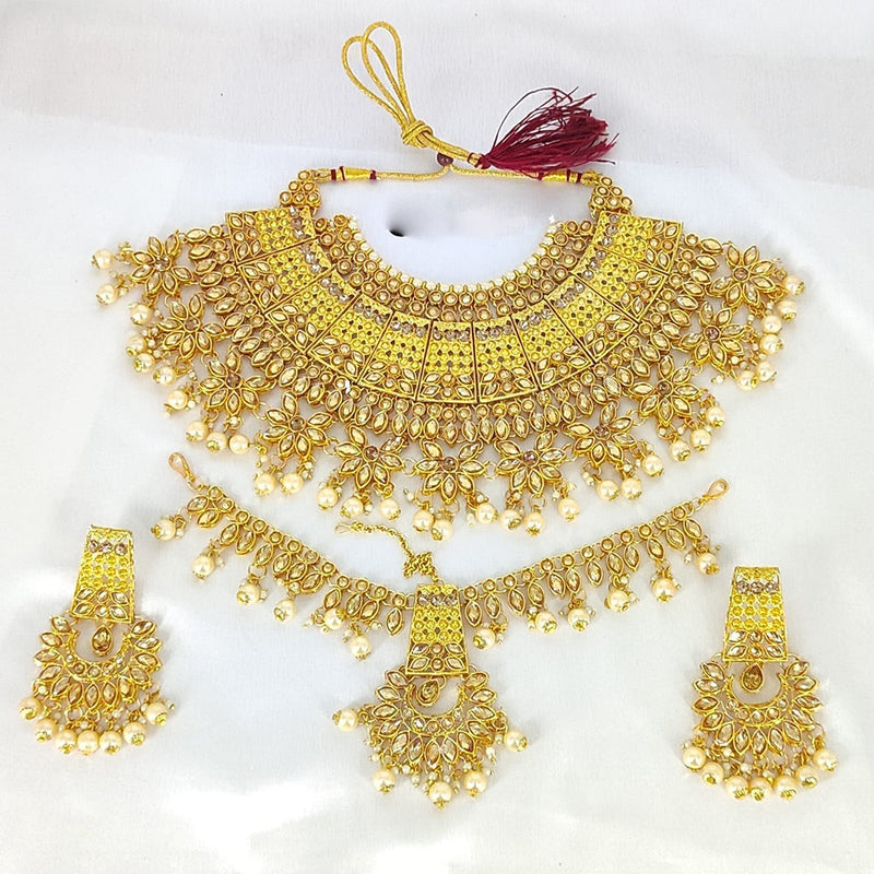 Everlasting Quality Jewels Gold Plated Crystal Choker Necklace Set