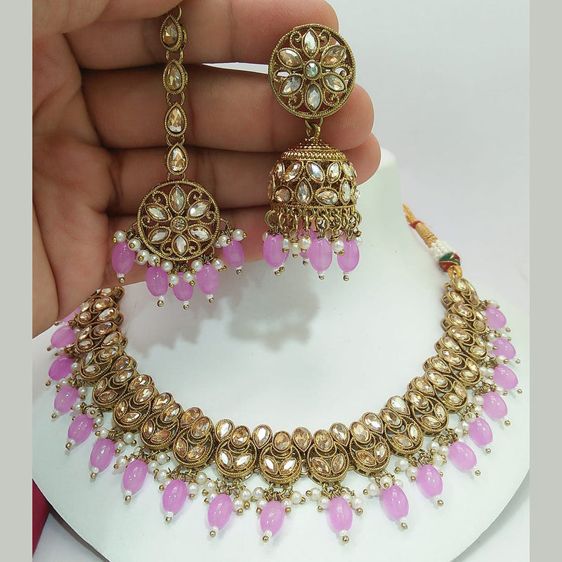Everlasting Quality Jewels Gold Plated Kundan  Necklace Set