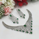 Everlasting Quality Jewels Gold Plated American Diamond Necklace Set
