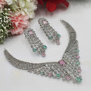 Everlasting Quality Jewels Gold Plated American Diamond Necklace Set