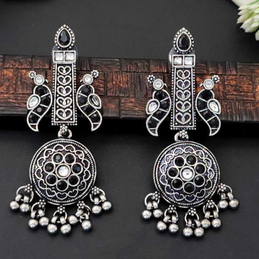Ethnic Oxidised Dangler Earrings with Bird Detail – Everlasting Quality Jewels
