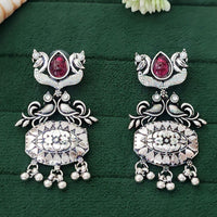Everlasting Quality Jewels Lightweight Oxidised Pota Stone Dangler Earrings