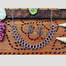 Everlasting Quality Jewels Oxidised Plated Regal Glow Pota Stone Necklace Set