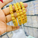 Everlasting Quality Jewels Traditional Design with Pota Stone Bangles Set 