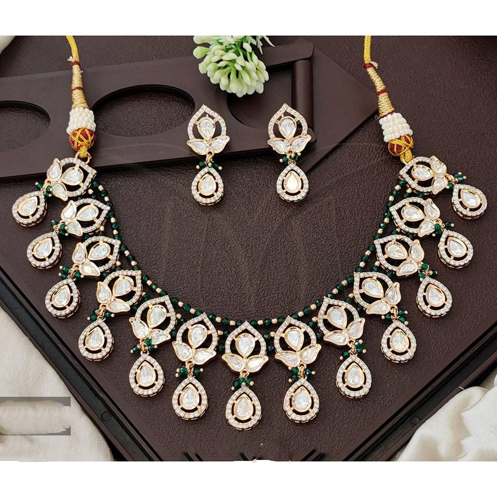 Everlasting Quality Jewels Royal Polki Kundan And Pearl Necklace Set