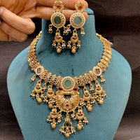Everlasting Quality Jewels Designer Pota Stone And Pearl Necklace Set