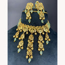 Everlasting Quality Jewels Royal Pota Stone And Beads Choker Necklace Set
