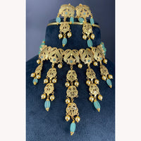 Everlasting Quality Jewels Royal Pota Stone And Beads Choker Necklace Set