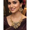 Everlasting Quality Jewels Royal Pota Stone And Pearl Necklace Set