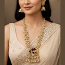 Everlasting Quality Jewels Gajendra Motif Pearl Haram Necklace Set