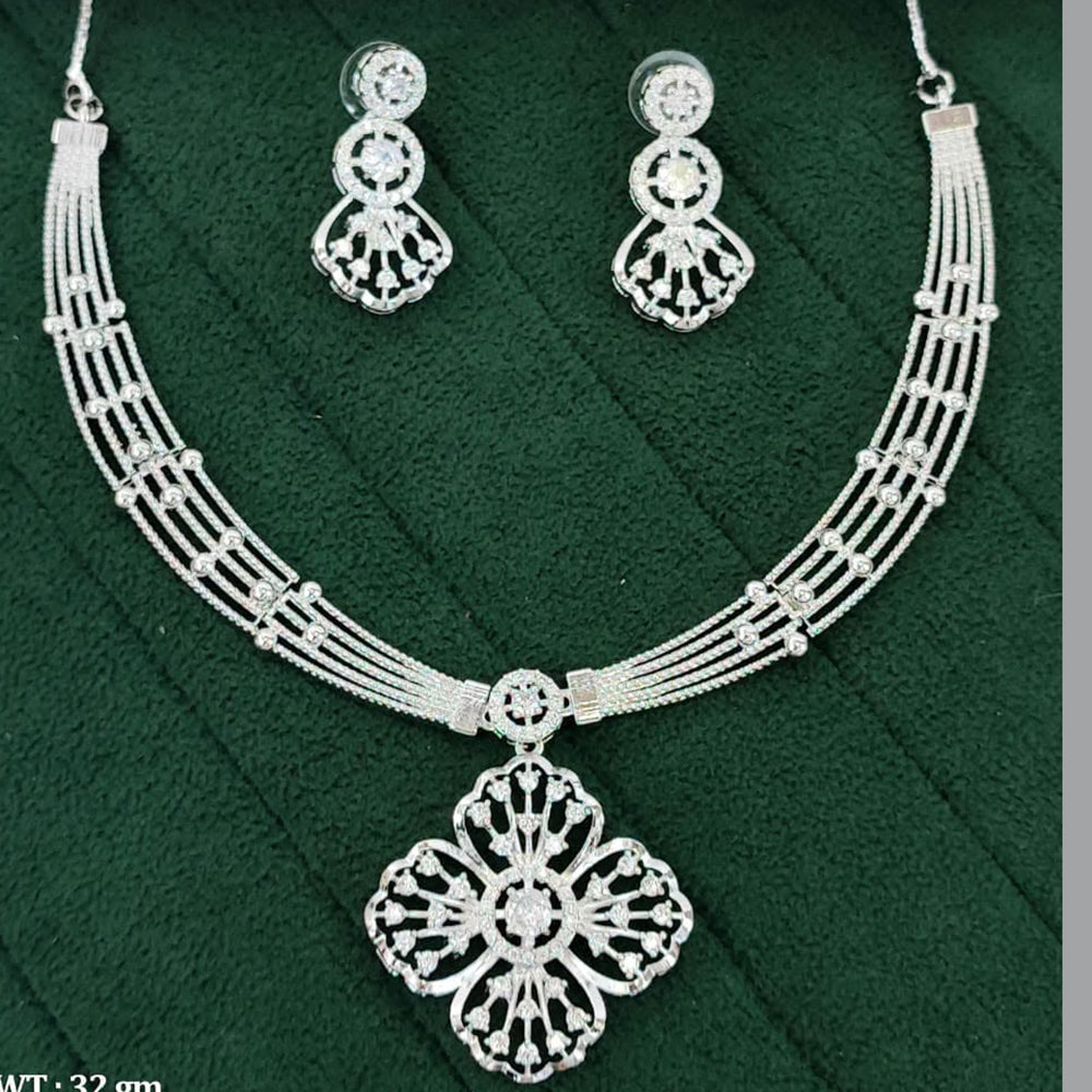 Everlasting Quality Jewels Shimmering American Diamond Necklace Set