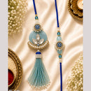 Everlasting Quality Jewels Bhaiya And Bhabhi Crystal Stone Rakhi With Lumba 