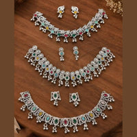 Everlasting Quality Jewels Trendy Pota Stone And Pearl Neckalce Set (Assorted Design) 
