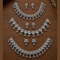 Everlasting Quality Jewels Trendy Pota Stone And Pearl Neckalce Set (Assorted Design) 
