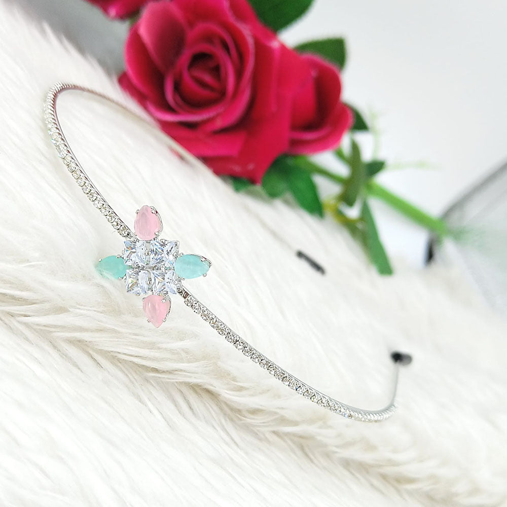 Lalita Creation Silver Plated Crystal Stone Hairband