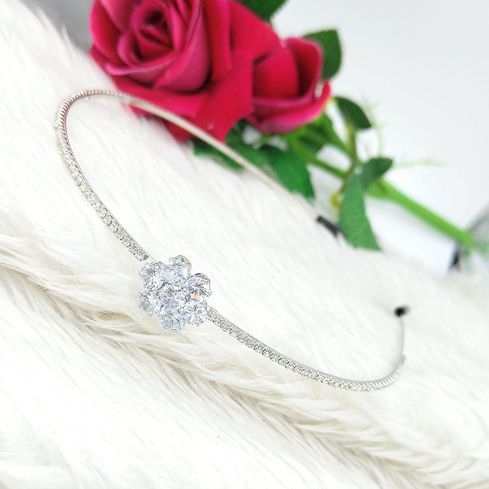 Lalita Creation Silver Plated Crystal Stone Hairband