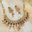 Darshana Jewels Gold Plated Kundan Beads And Pearl Necklace Set 