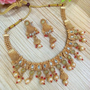 Darshana Jewels Gold Plated Kundan Beads And Pearl Necklace Set