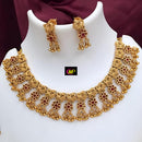 FS Collection Gold Plated Pota Stone Necklace Set