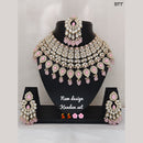 FS Collection Gold Plated Kundan Stone Necklace Set