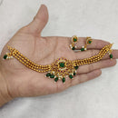 FS Collection Gold Plated AD Stone Choker Necklace Set