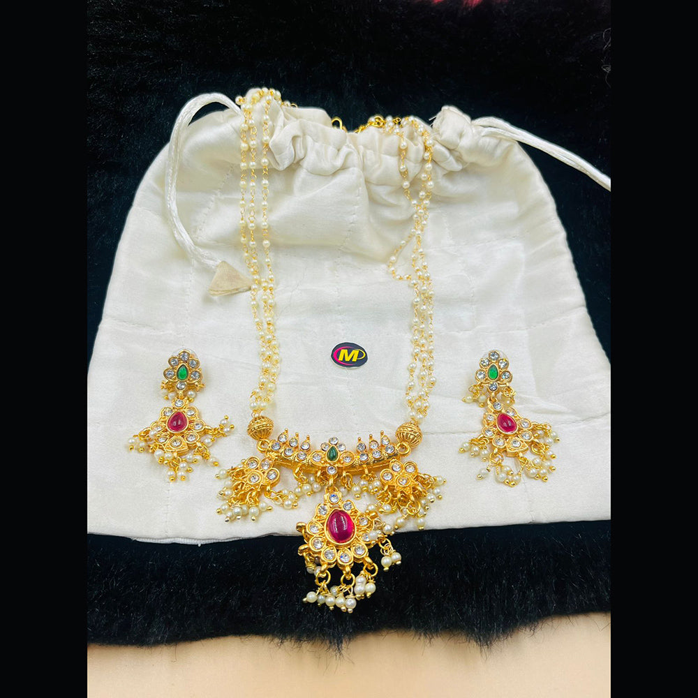 FS Collection Gold Plated Austrian Stone Necklace Set