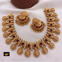 FS Collection Gold Plated Pota Stone Necklace Set
