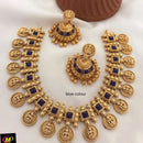 FS Collection Gold Plated Pota Stone Necklace Set