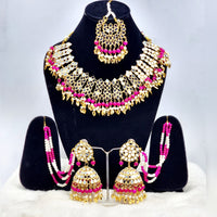 FS Collection Gold Plated Mirror Necklace Set