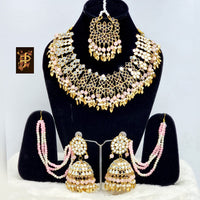 FS Collection Gold Plated Mirror Necklace Set