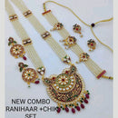 FS Collection Gold Plated Pearl Double Necklace Set