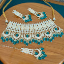 FS Collection Gold Plated Kundan Stone Necklace Set
