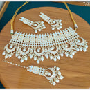 FS Collection Gold Plated Kundan Stone Necklace Set