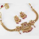 FS Collection Gold Plated Crystal Stone Choker Necklace Set