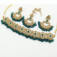 FS Collection Gold Plated Crystal Stone Necklace Set