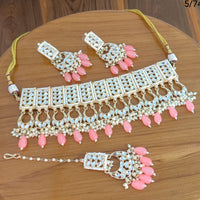 FS Collection  Gold Plated Kundan Stone Necklace Set